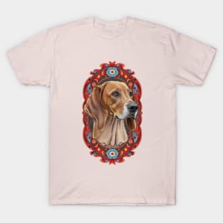 Adorable Coonhound Dog Design T-Shirt